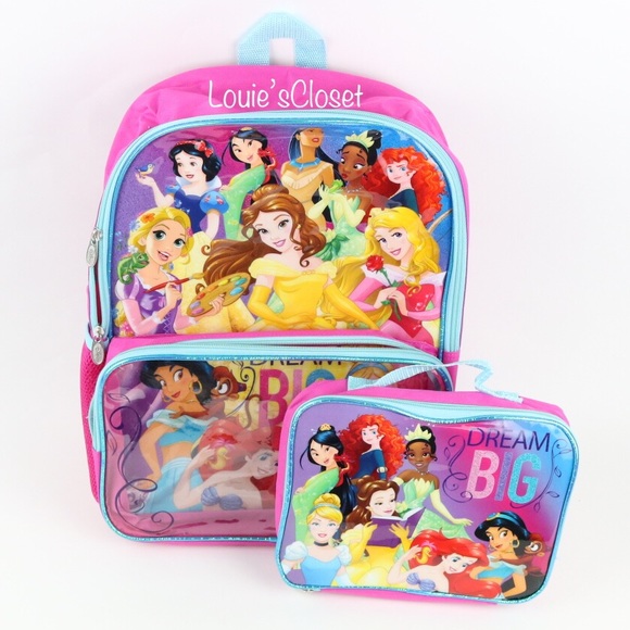 disney princess backpack with lunch bag
